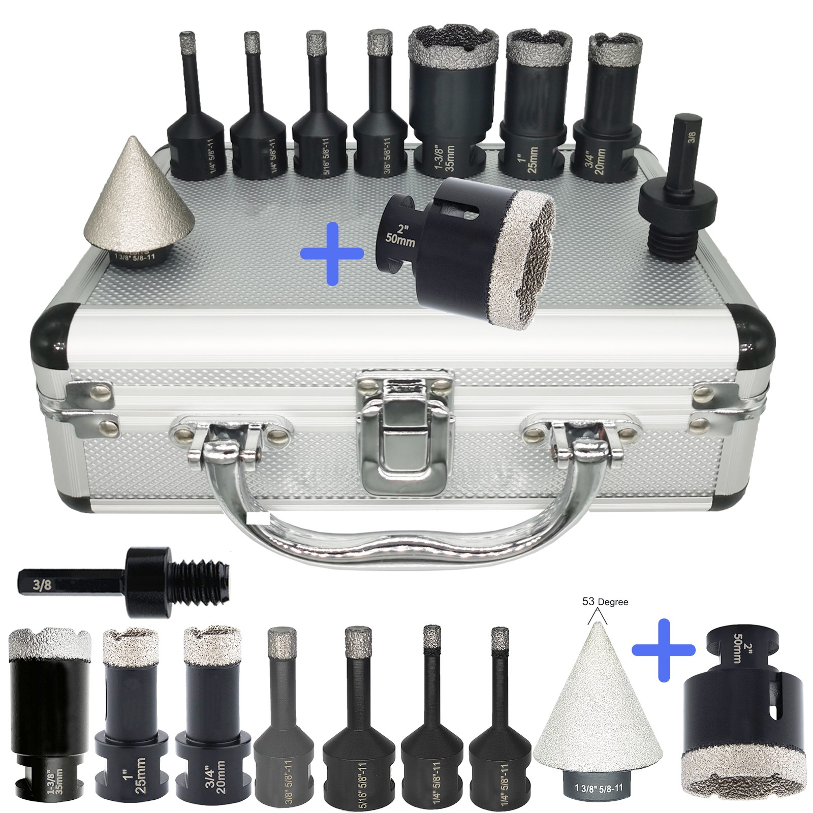 Diamond Drill Bit Set Tile Hole Saw Kit Core Bits For Granite Ceramic Porcelain Diamond Drill Bit Set Tile Hole Saw Kit Core Bits For Granite Ceramic Porcelain