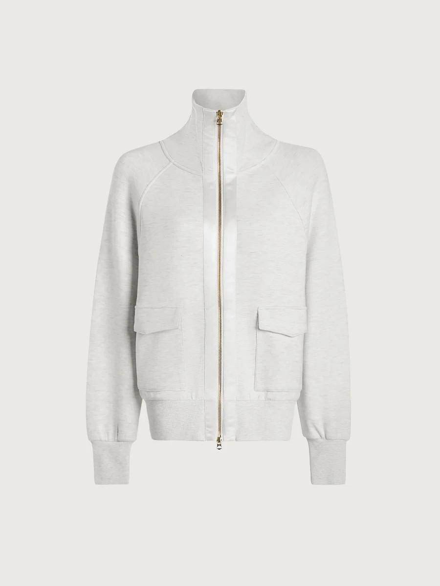 VARLEY New Womens Roxbury Zip Through Ivory Marl Size Small Ships Free