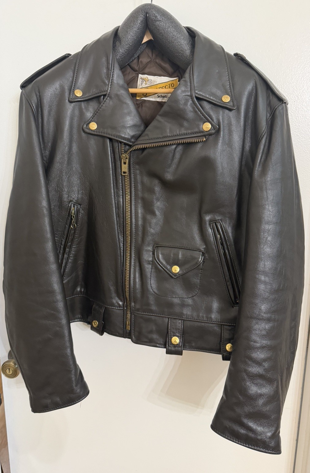 Schott Perfecto 609 Brown steerhide - Rare Vintage 1991 - 1992 Schott Perfecto 609 Brown steerhide - Rare Vintage 1991 - 1992