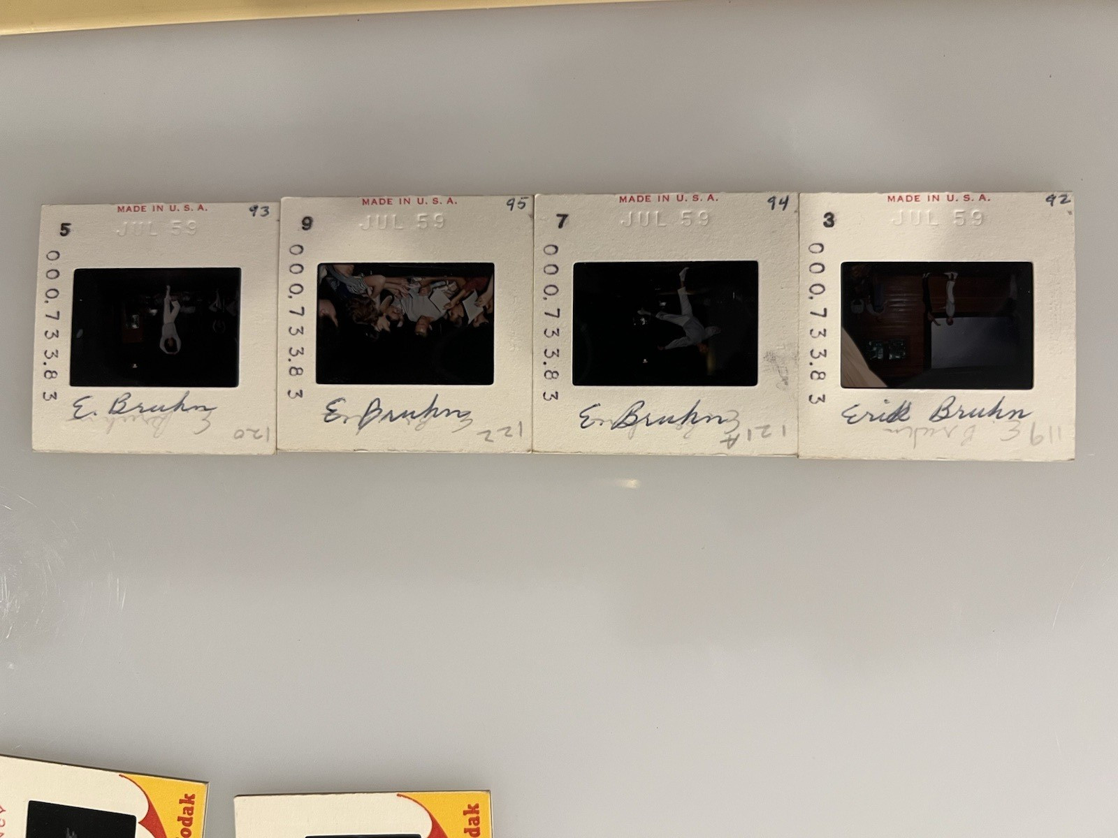Erik Bruhn (Danish Ballet Dancer) 4 Original 35mm Slide Photographs - July 1959