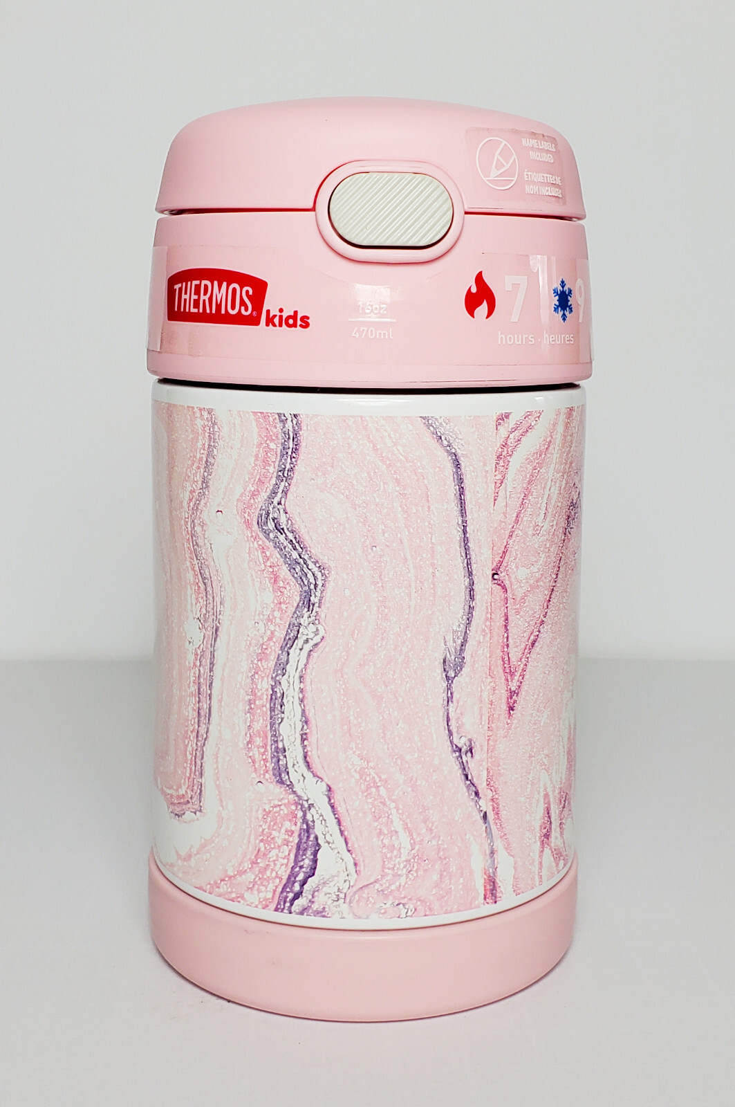 THERMOS 16 oz Food Jar Funtainer & Spoon - Pink Marble, Floral, Galaxy