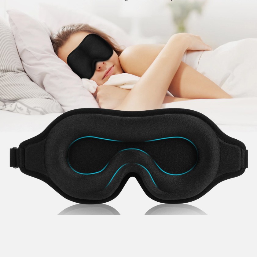 3D Travel Nylon rope&cotton Eye Mask Sleeping Soft Padded Shade Cover Blindfold