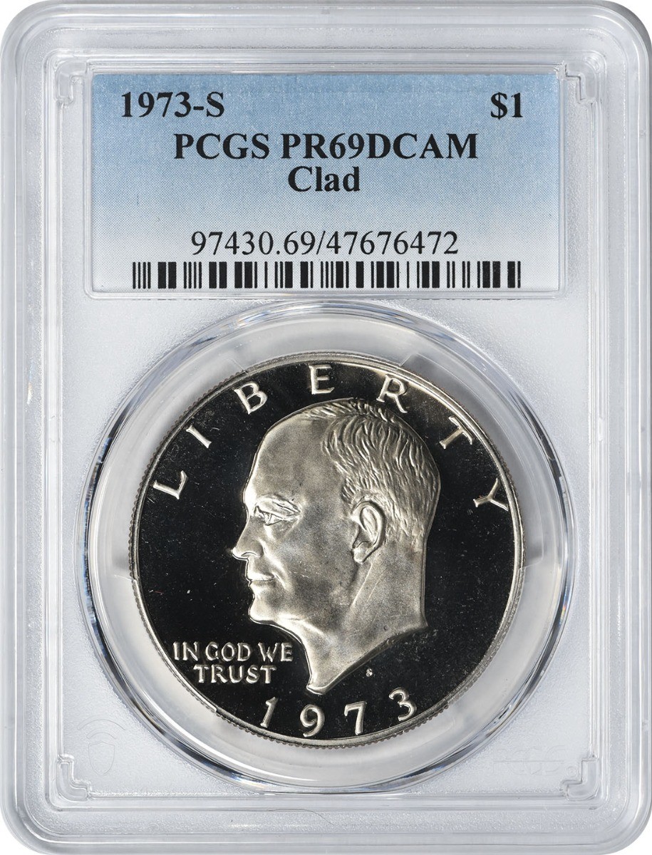 1973-S Eisenhower Dollar PR69DCAM Clad PCGS