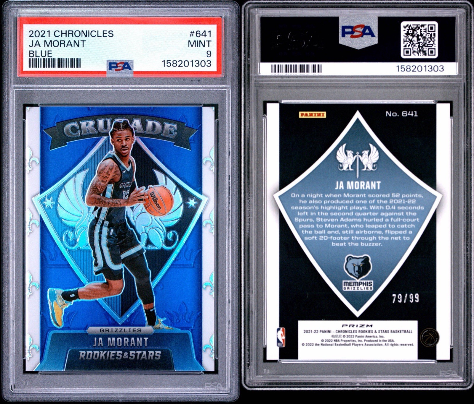 2021-22 Panini Chronicles - Crusade Ja Morant #641 Blue /99