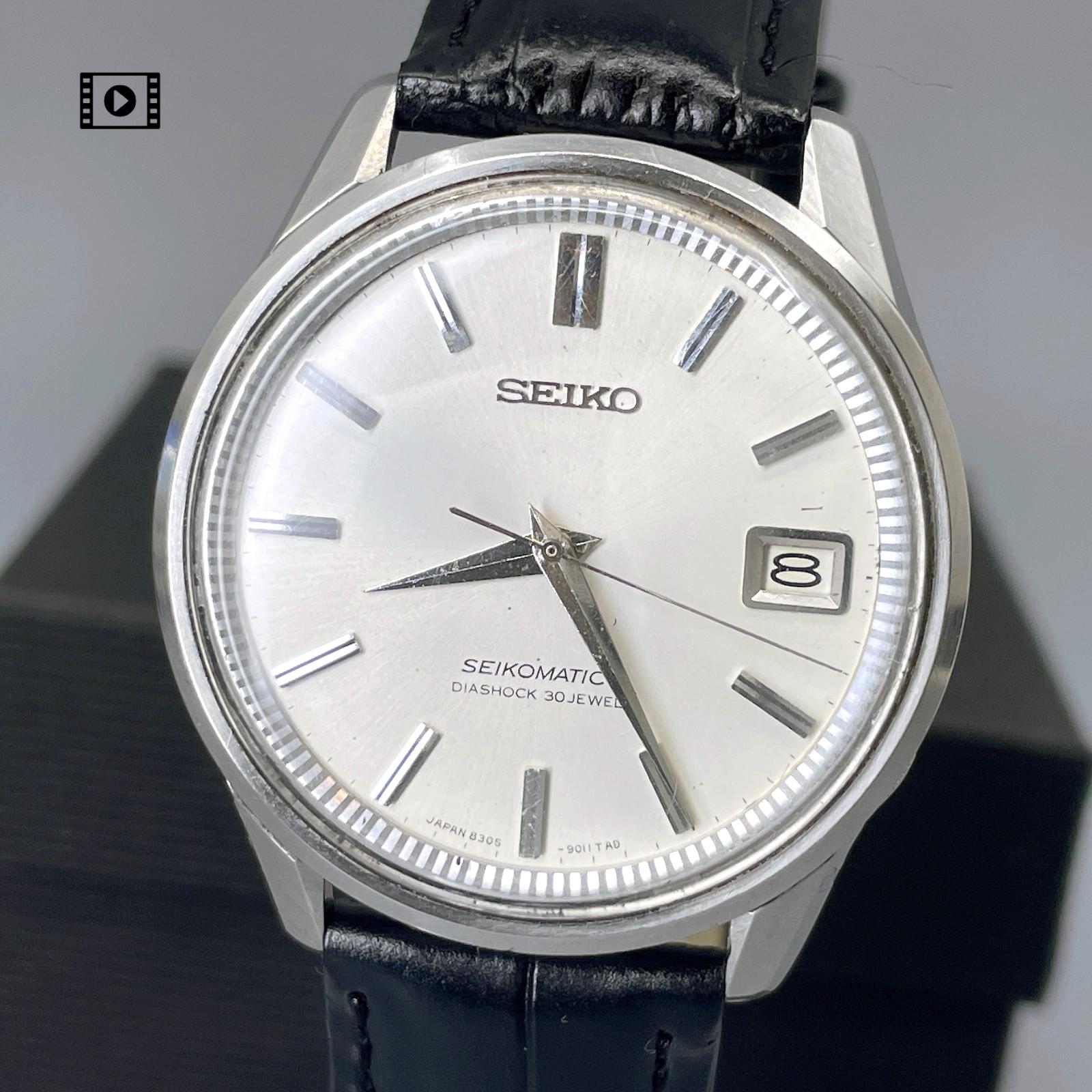 Vintage 1965 SEIKO SEIKOMATIC-R 8305-9010 38mm 30Jewels AT Watch -US Stock