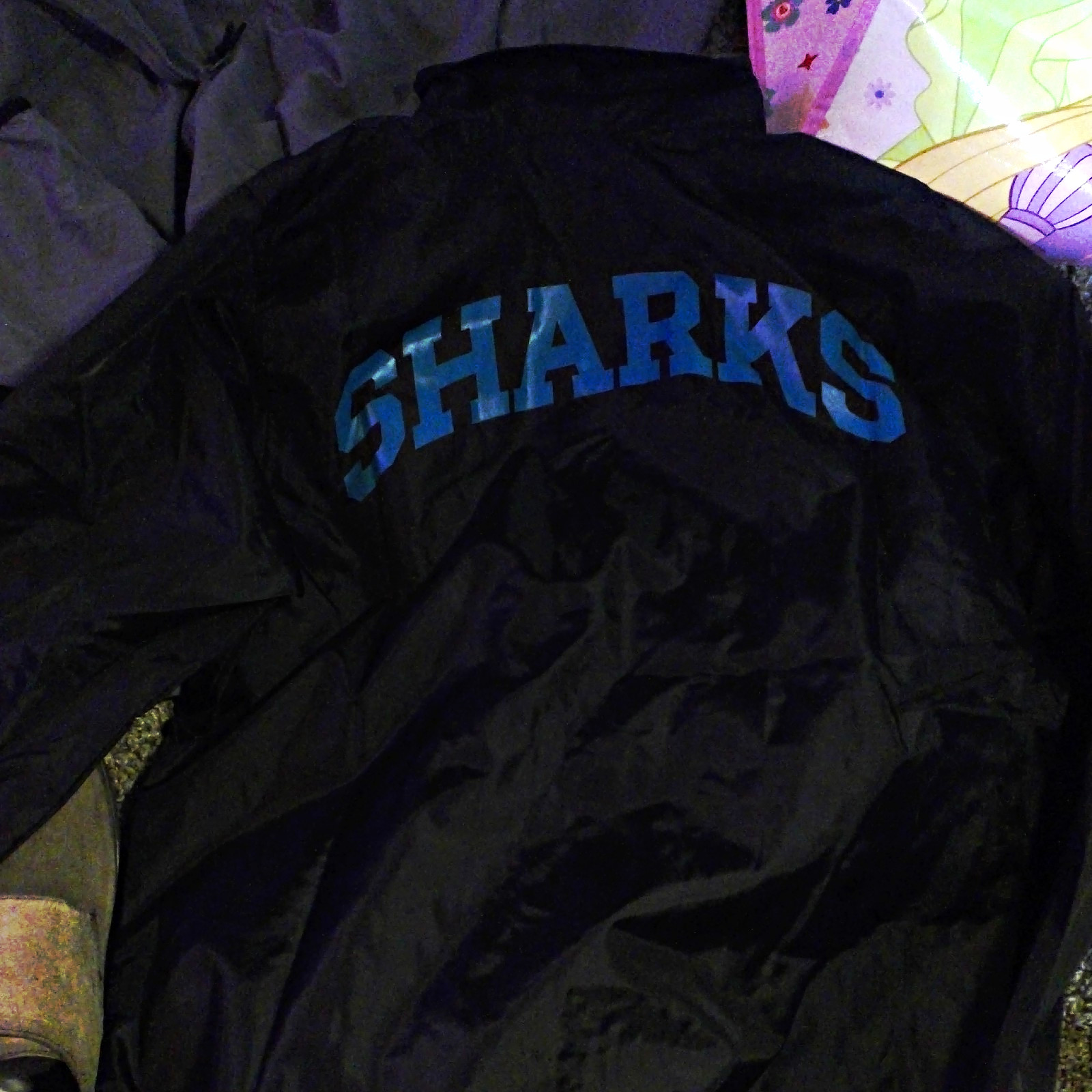 San Jose Sharks NHL Hockey Black Jacket Officially Licensed Apparel San Jose Sharks NHL Hockey Black Jacket Officially Licensed Apparel