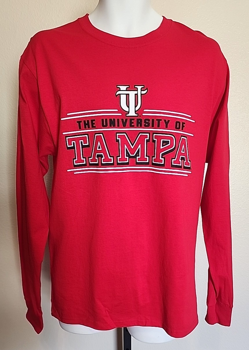 UT University of Tampa Medium Red Long Sleeve Shirt Size M New MSRP $34.98