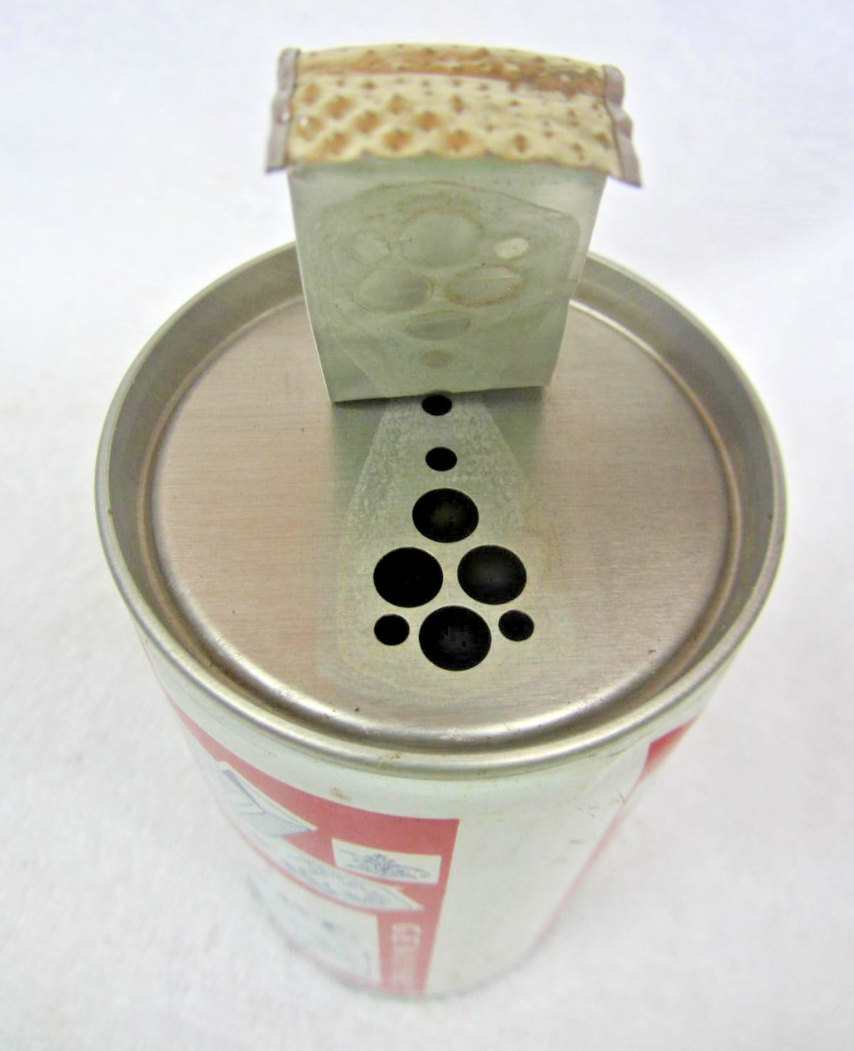 Vtg 1970\'s Anheuser Busch BUDWEISER Bud TEST Beer Can Prototype 8 Hole Foil Top