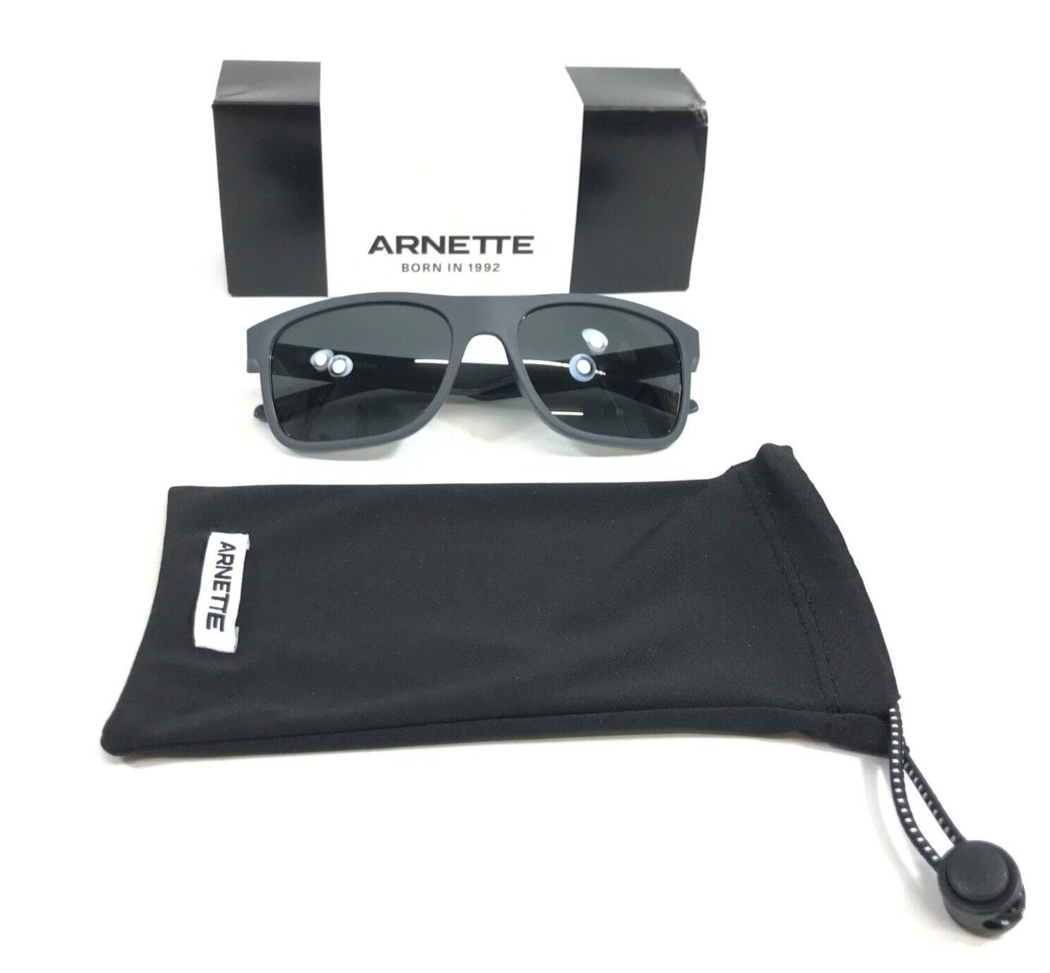 Arnette Sunglasses KHIM AN4341 287087 Medium Grey Matte Shiny w Dark Grey Lenses