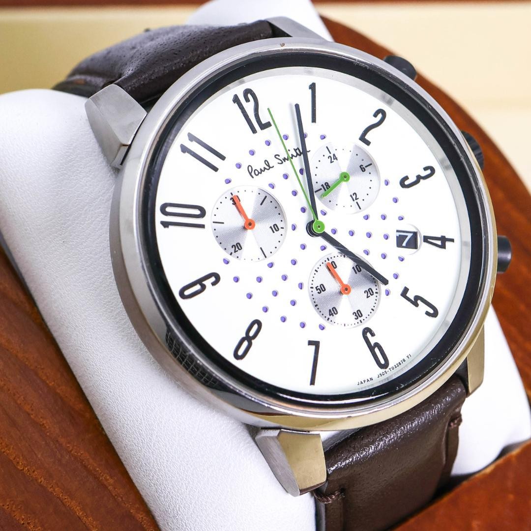 Paul Smith Church Street Chronograph Quartz Watch 42mm Wrist 19.9cm 100m Paul Smith Church Street Chronograph Quartz Watch 42mm Wrist 19.9cm 100m