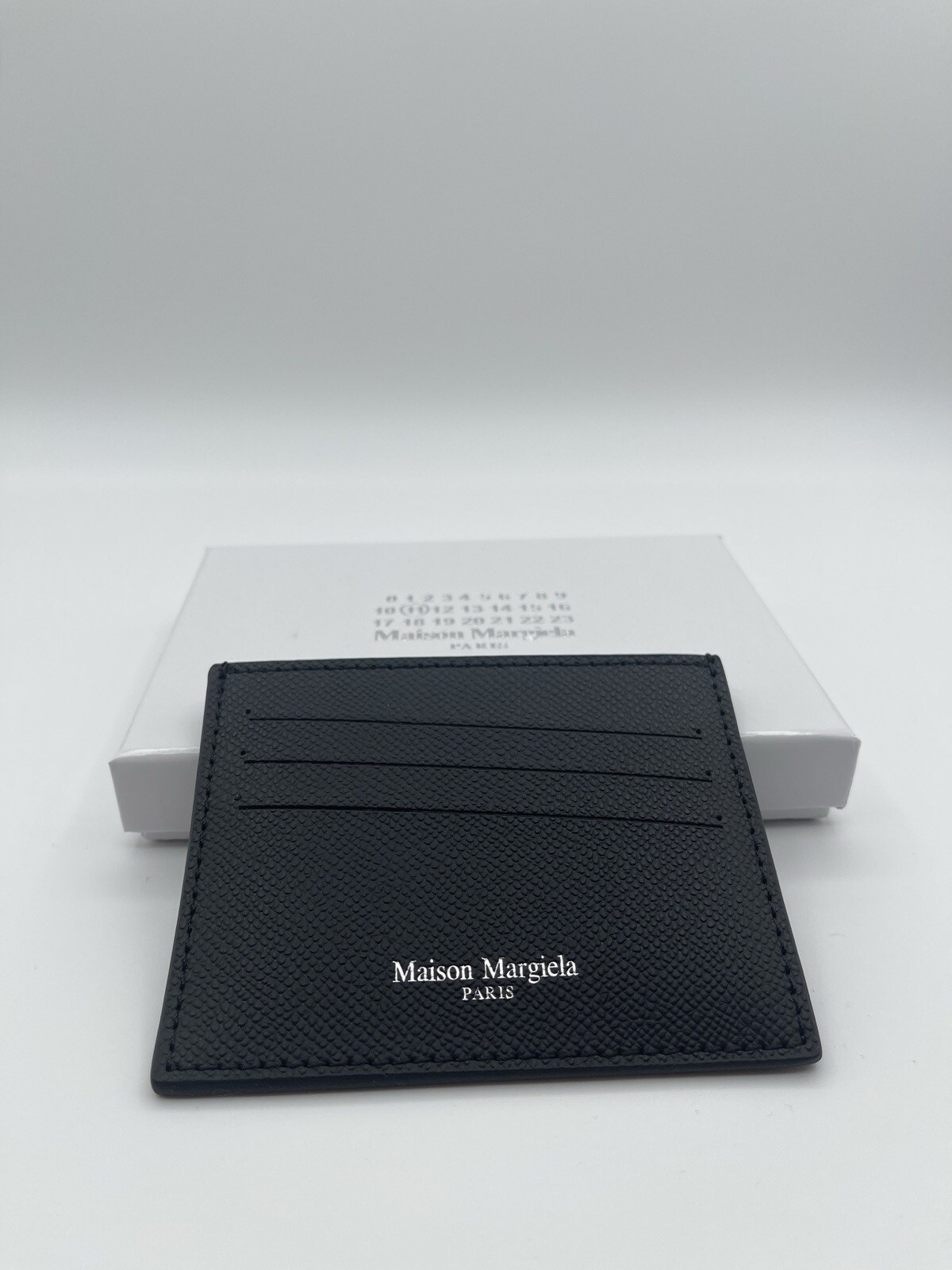 BNWT Maison Margiela AW24 Calf Leather Cardholder Wallet Black