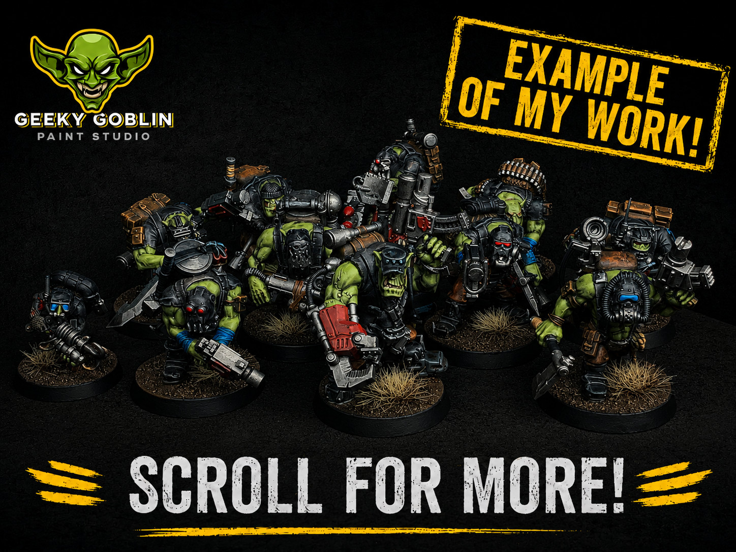 Warhammer 40K Orks Kommandos Pro Painted Commission