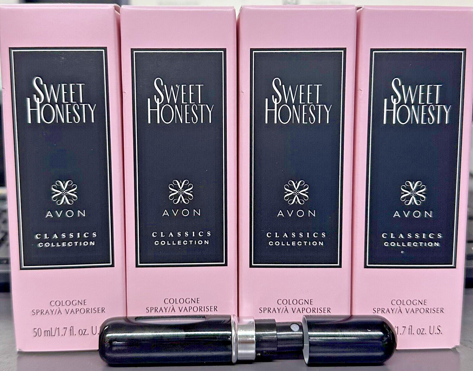 4- Avon Classic SWEET HONESTY Cologne Spray Perfume 1.7oz/FREE TRAVEL SPRAY 4- Avon Classic SWEET HONESTY Cologne Spray Perfume 1.7oz/FREE TRAVEL SPRAY