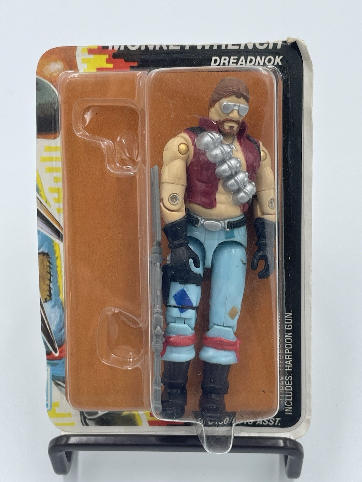 Vintage Hasbro GI Joe Dreadnok Monkeywrench 1986 Action Figure ARAH Sealed Vintage Hasbro GI Joe Dreadnok Monkeywrench 1986 Action Figure ARAH Sealed