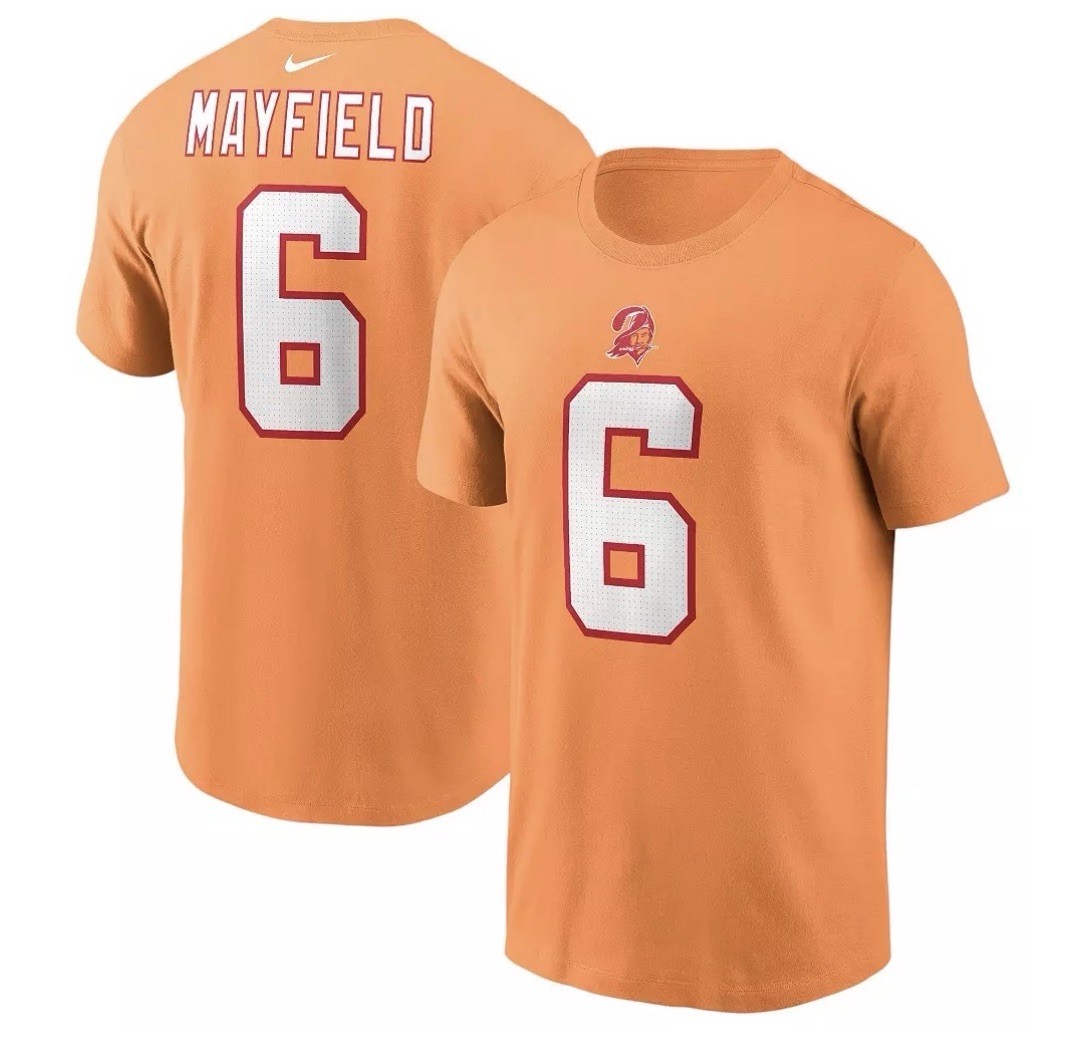 Nike Men\'s XL Tampa Bay Buccaneers Baker Mayfield #6 Orange Alternate T-Shirt