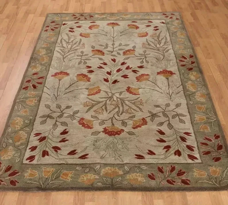 Multi Adeline Hand tufted floral wool area rug for home New home gift Home 8x10|