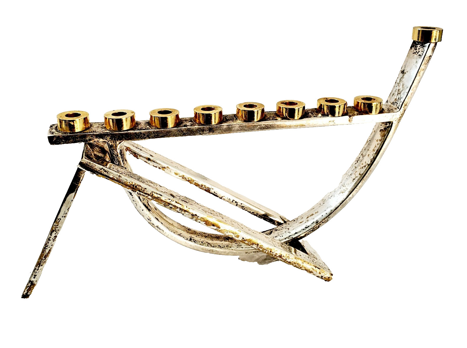 MCM Judaica Hanukkah Menorah, Signed Sami Ghattan