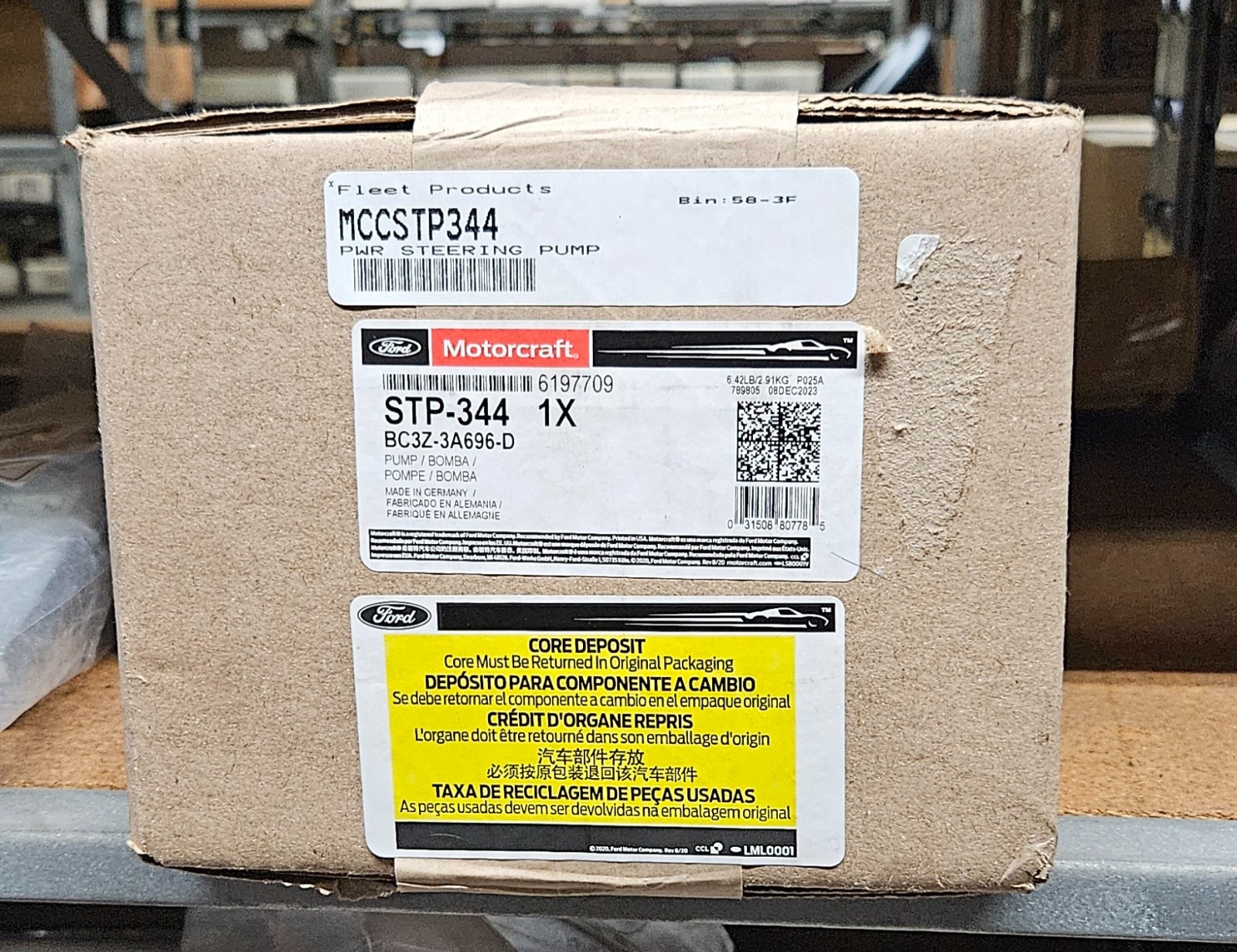 Ford/ Motorcraft OE Pump Asy - Power Steering STP-344 (MCC) Ford/ Motorcraft OE Pump Asy - Power Steering STP-344 (MCC)