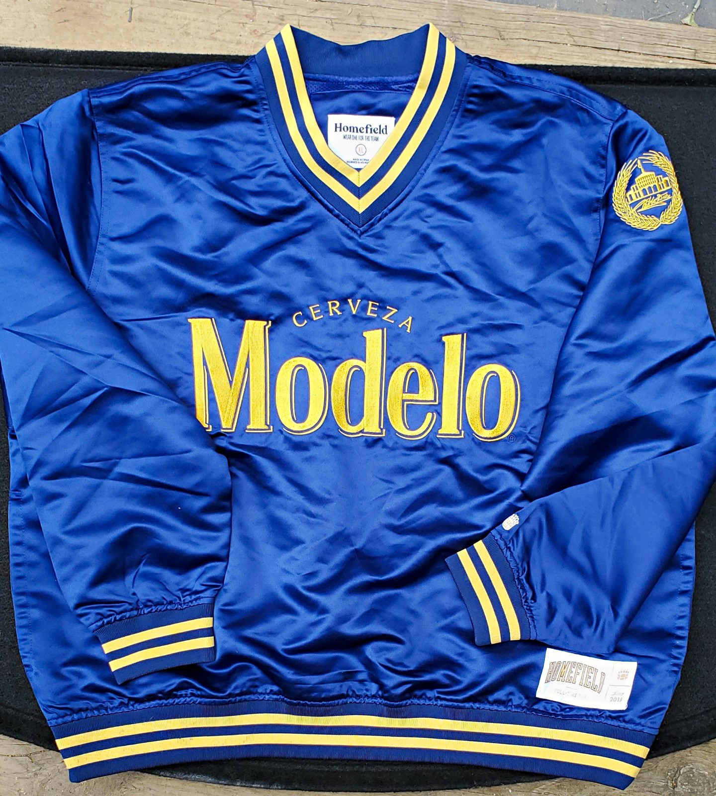 Vintage Cerveza Modelo Homefield Bomber Satin Jacket