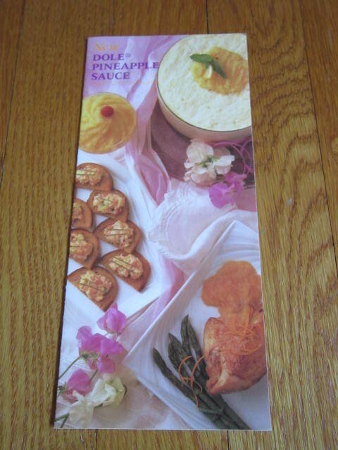 Vtg Dole Pineapple Sauce Brochure 1980s One Sheet Recipes Using Canned Sauce Vtg Dole Pineapple Sauce Brochure 1980s One Sheet Recipes Using Canned Sauce