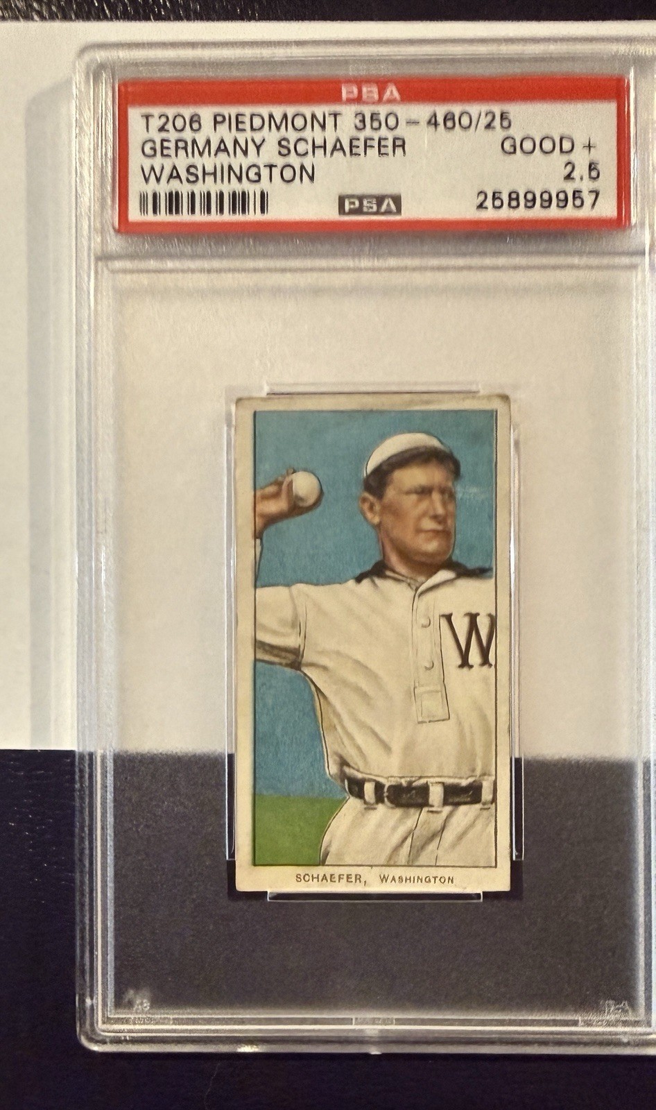 1909-11 T206 - Germany Schaefer 350-460 Factory No. 42 Back Washington; Blue...