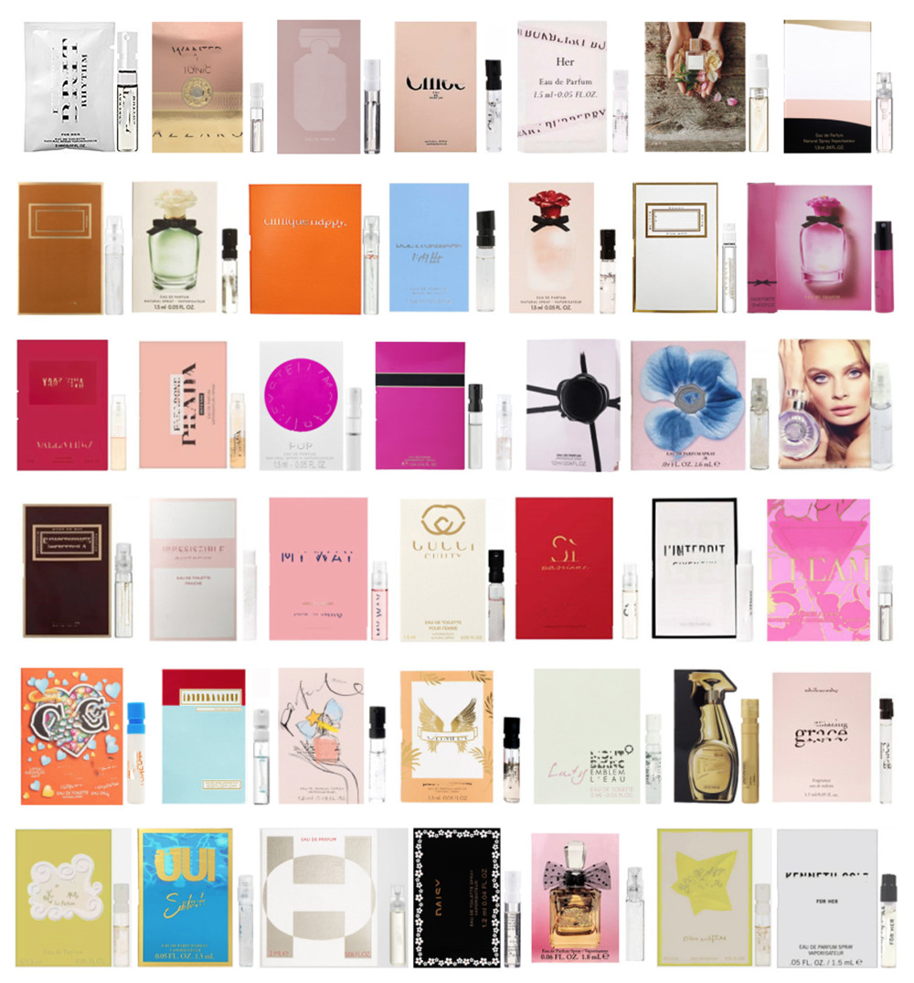 24 Women\'s Designer Perfume Samples Set with Organza Bag Lot