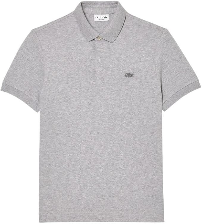Lacoste Men\'s Short Sleeve Paris Polo Shirt, Silver Heathered, Med Lacoste Men\'s Short Sleeve Paris Polo Shirt, Silver Heathered, Med