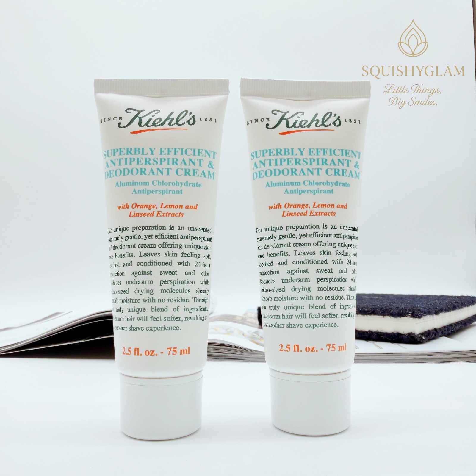 2x Kiehl’s Superbly Efficient Antiperspirant Deodorant Cream 75ml