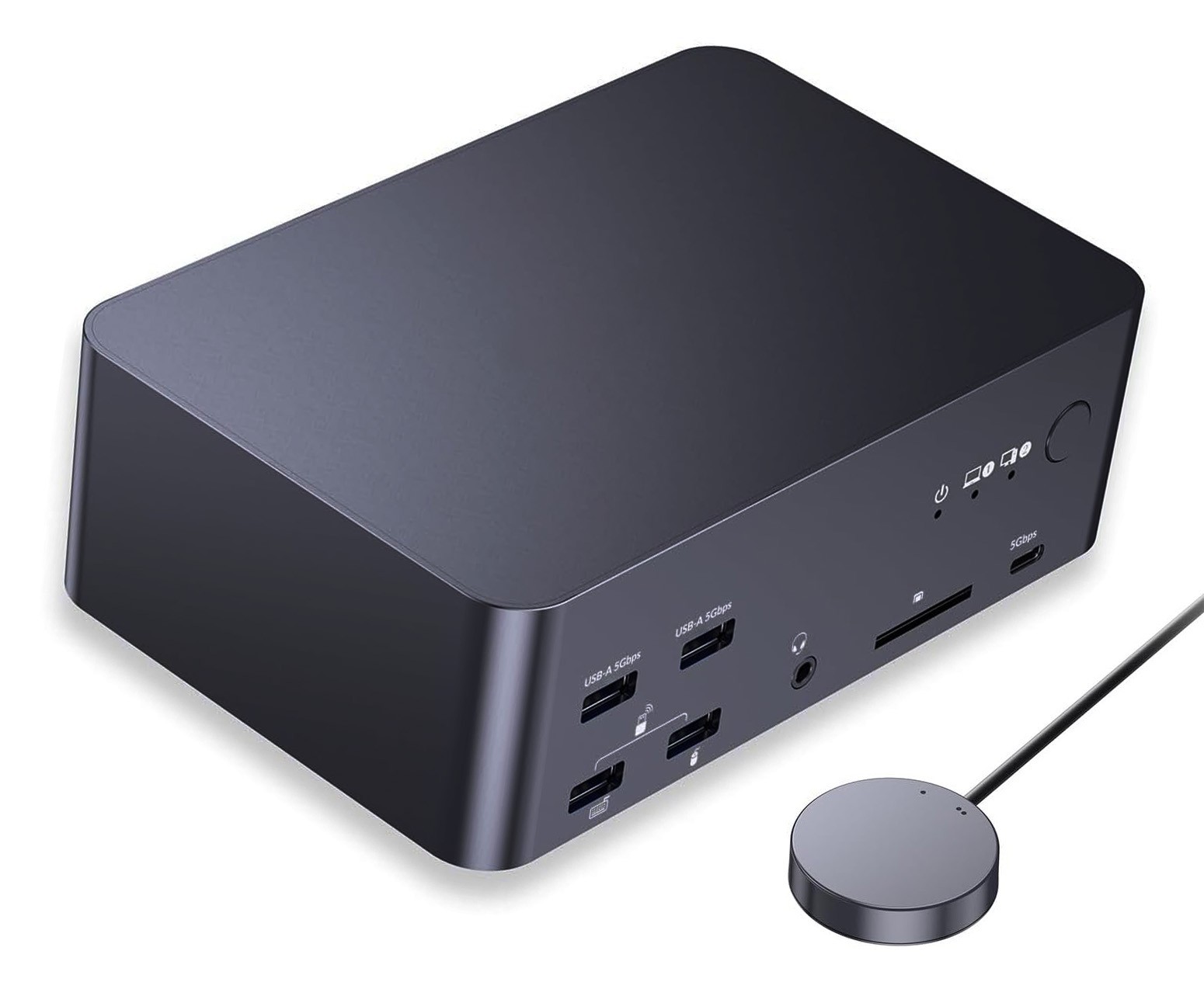 8K Triple Monitors KVM Docking Station for 2 Computers - 1:19 Option