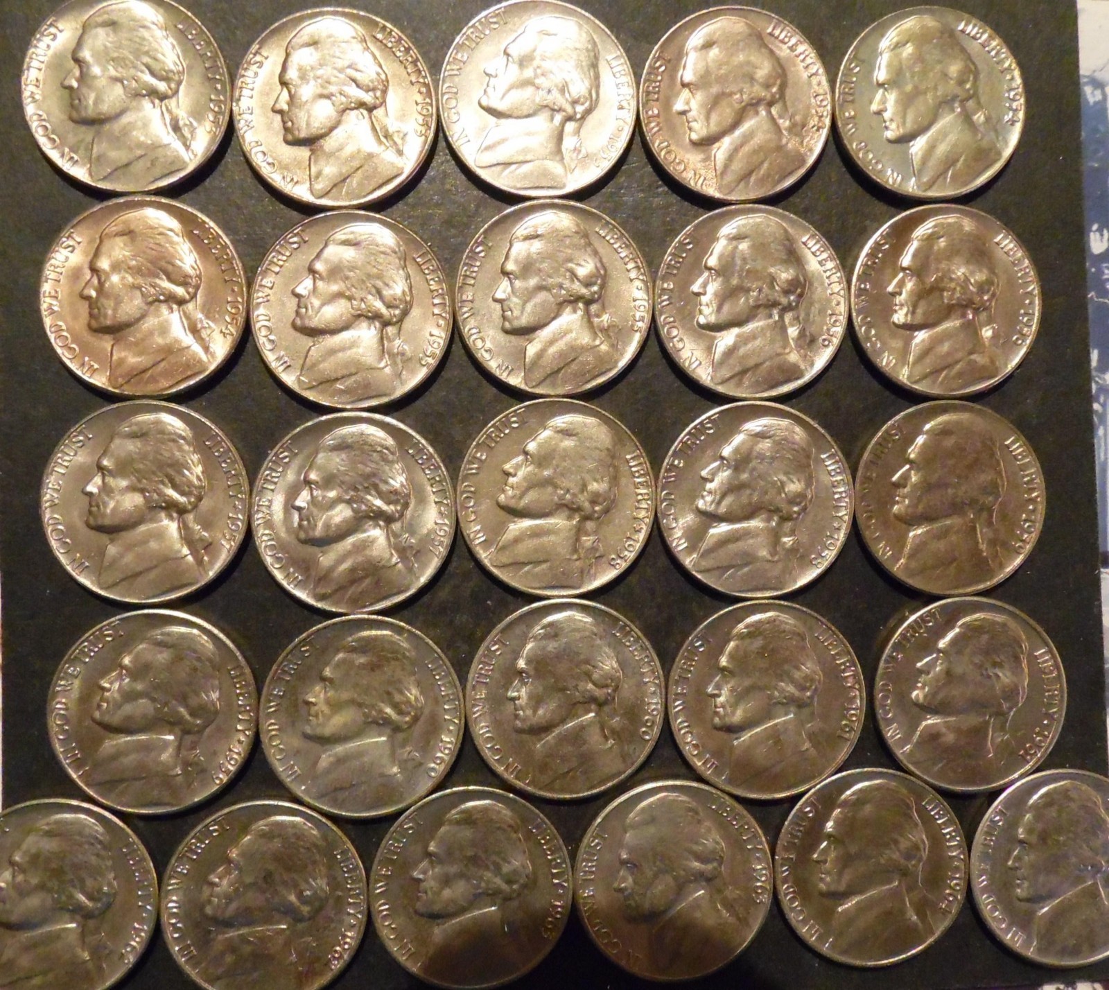 1953-PDS thru 1964-PD Jefferson Nickel Choice/Gem BU Uncirculated Date Set 1953-PDS thru 1964-PD Jefferson Nickel Choice/Gem BU Uncirculated Date Set