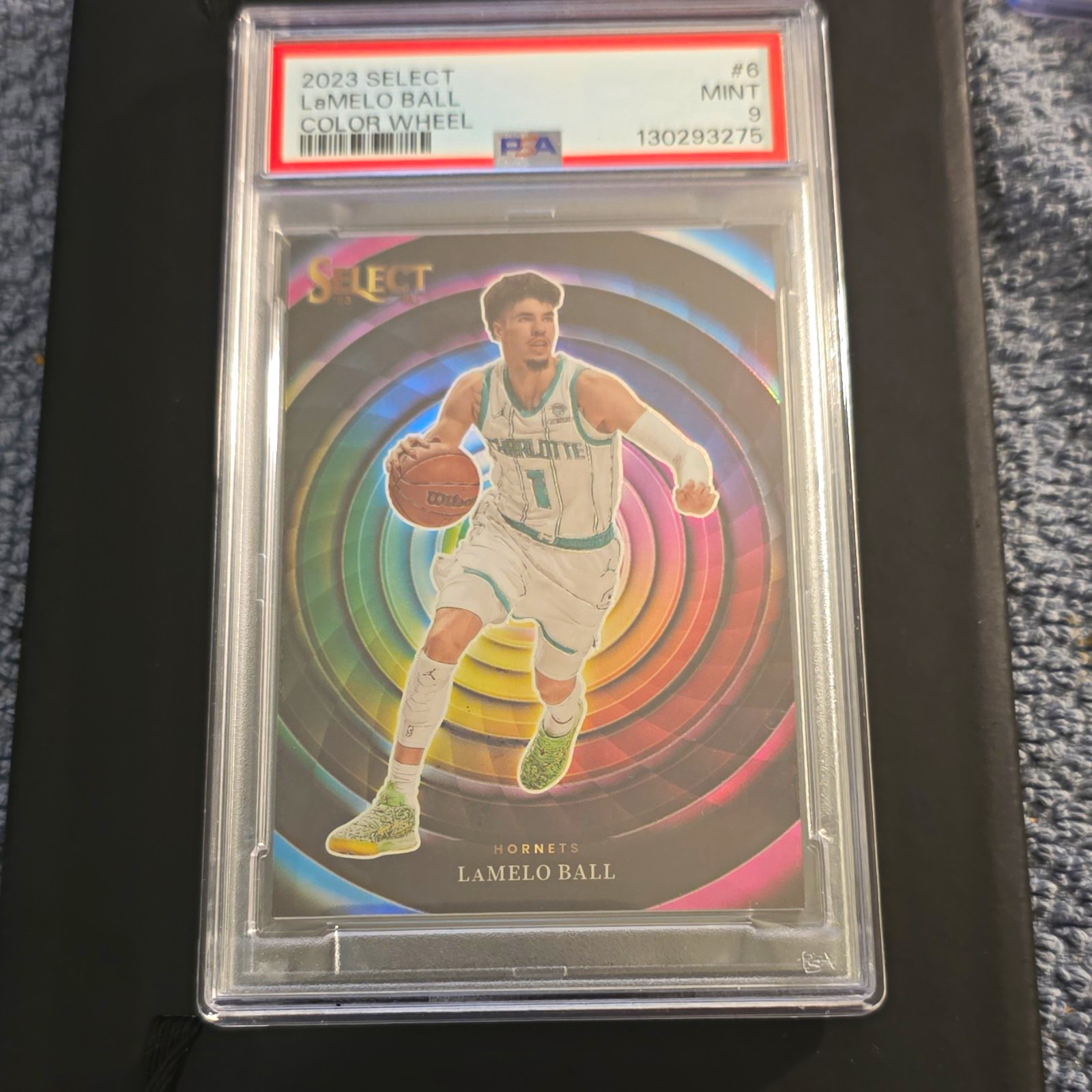 Panini Select 2023-24 Color Wheel LaMelo Ball Hornets #6 PSA 9 Panini Select 2023-24 Color Wheel LaMelo Ball Hornets #6 PSA 9