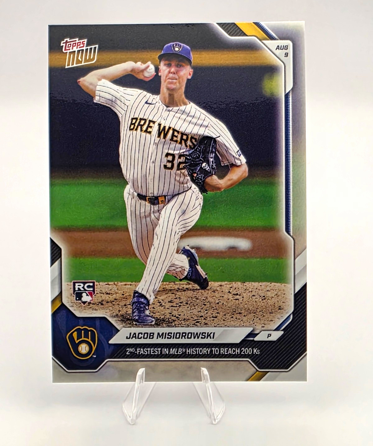 Topps 2026 Topps Now Rookie Jacob Misiorowski Milwaukee Brewers #543
