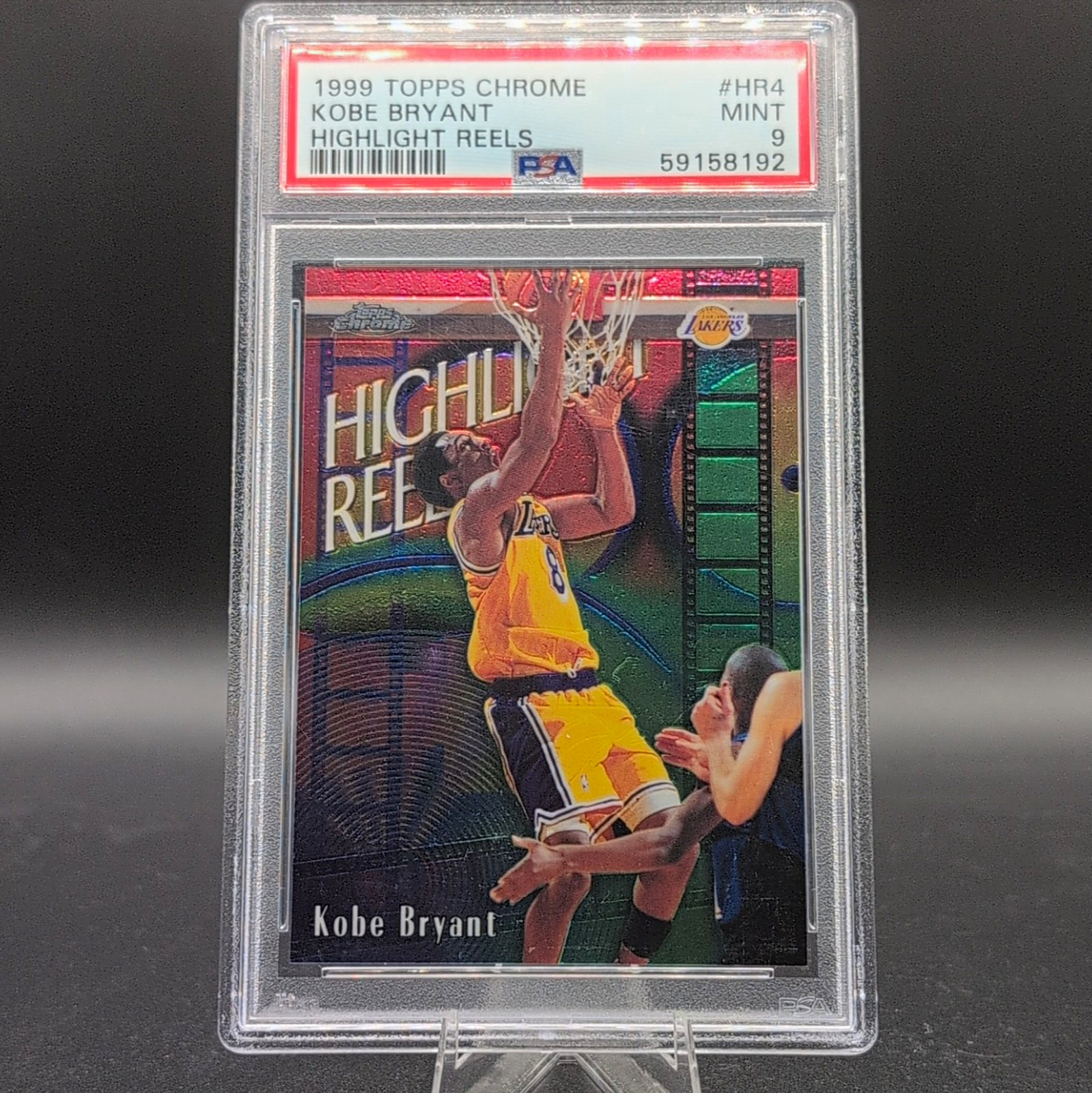 Topps 1999 Chrome Kobe Bryant Highlight Reels #HR4 PSA 9 Los Angeles Lakers