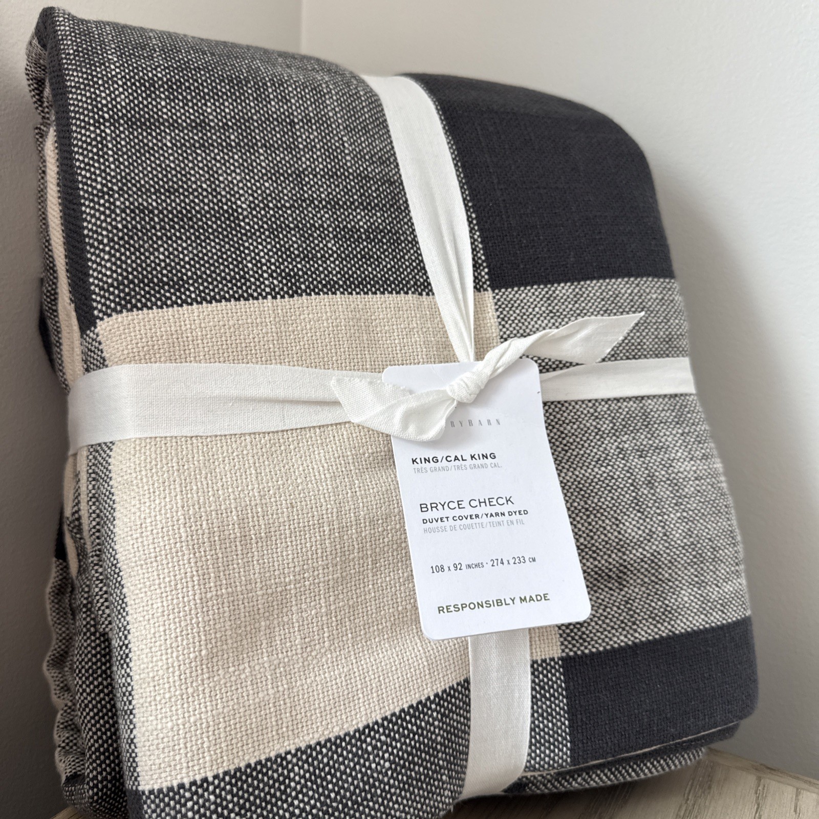 Pottery Barn Bryce Buffalo Check Duvet Cover King/California King