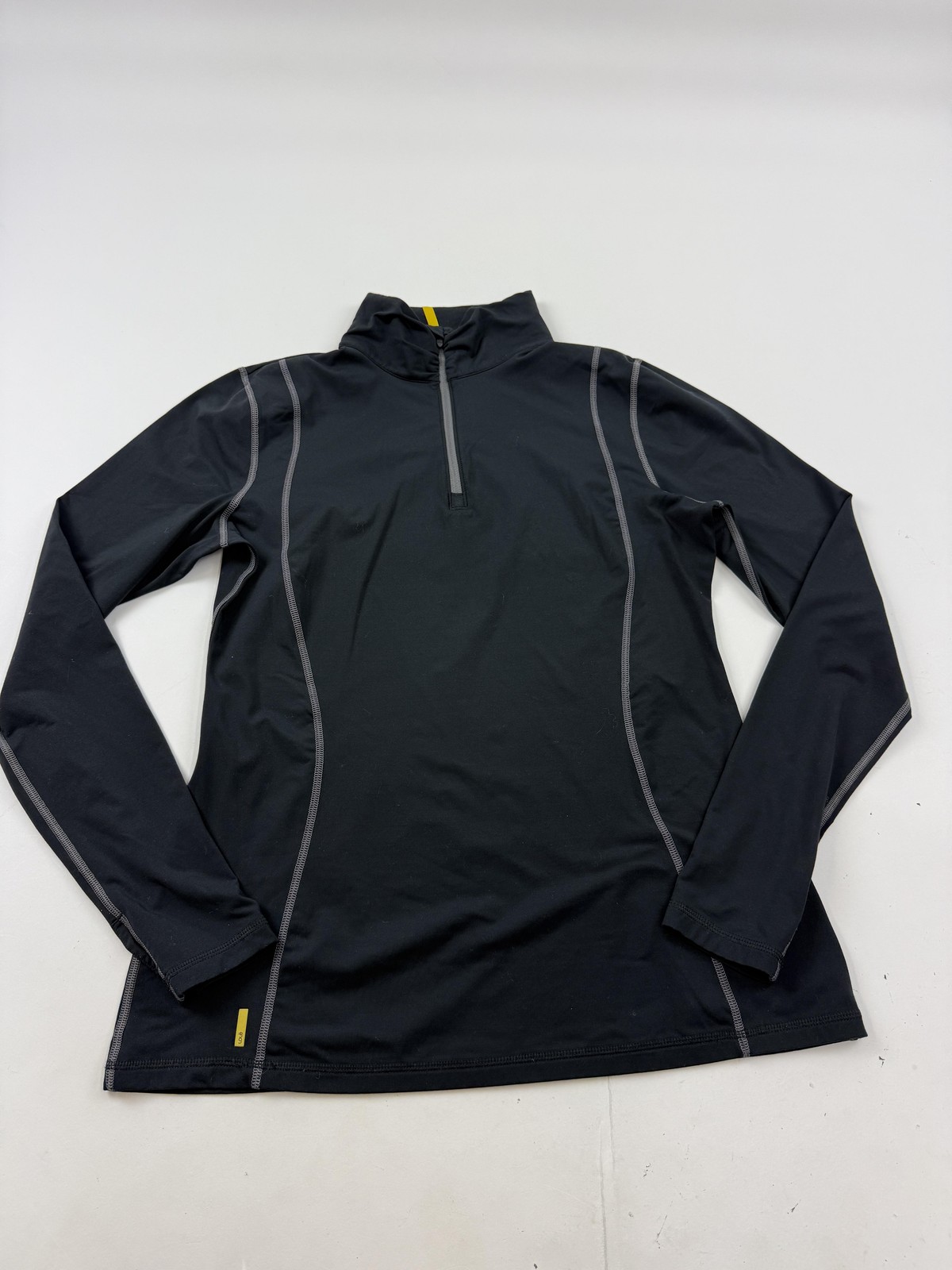 Lole Pullover Womens XL Black 1/4 Zip Mock Neck Long Sleeve Athletic Lightweight