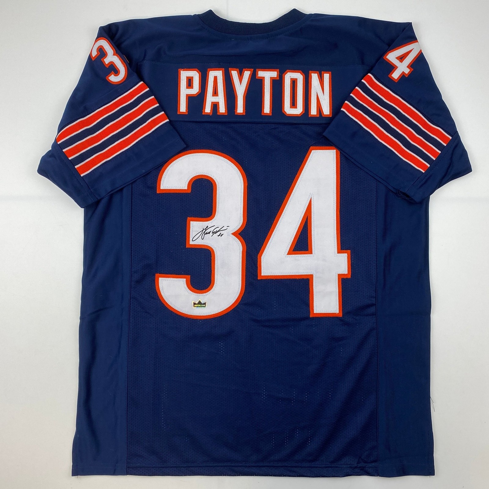 Facsimile Autographed Walter Payton Chicago Blue Jersey Size Men\'s XL