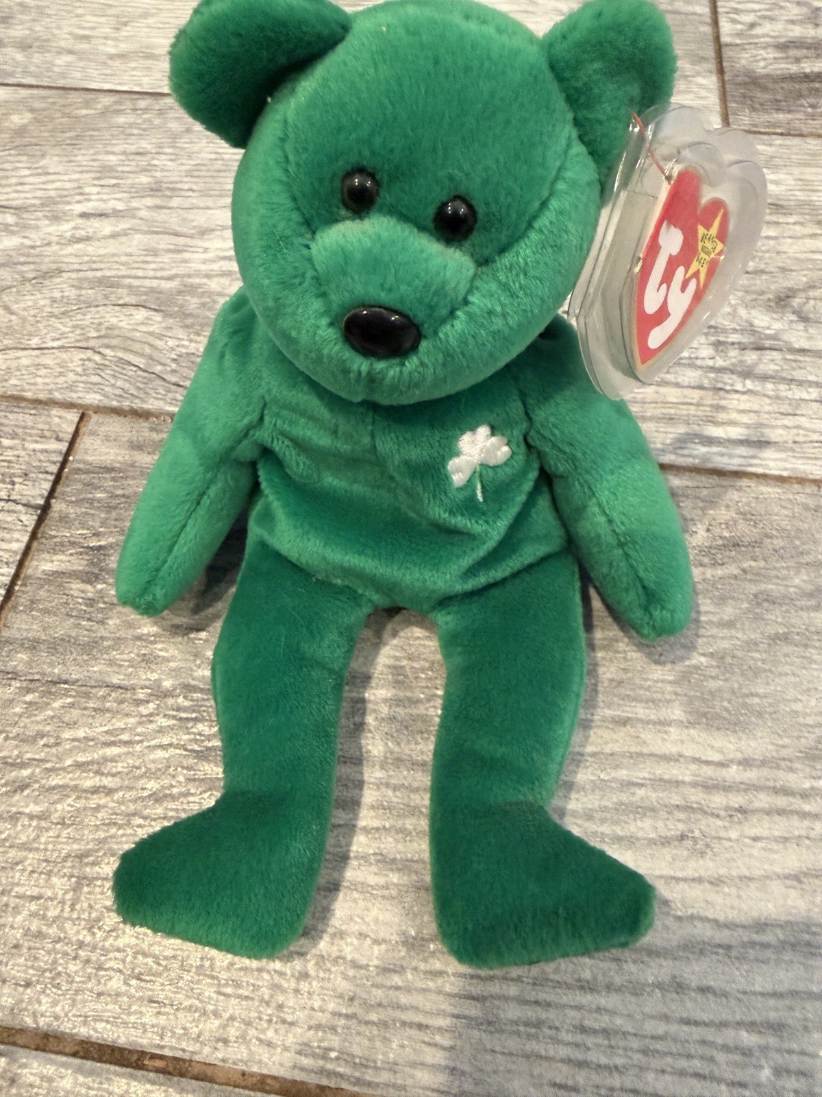 Ty Original Beanie Baby Erin The Bear WITH ERRORS 1997 Retired Plush Toy 90s
