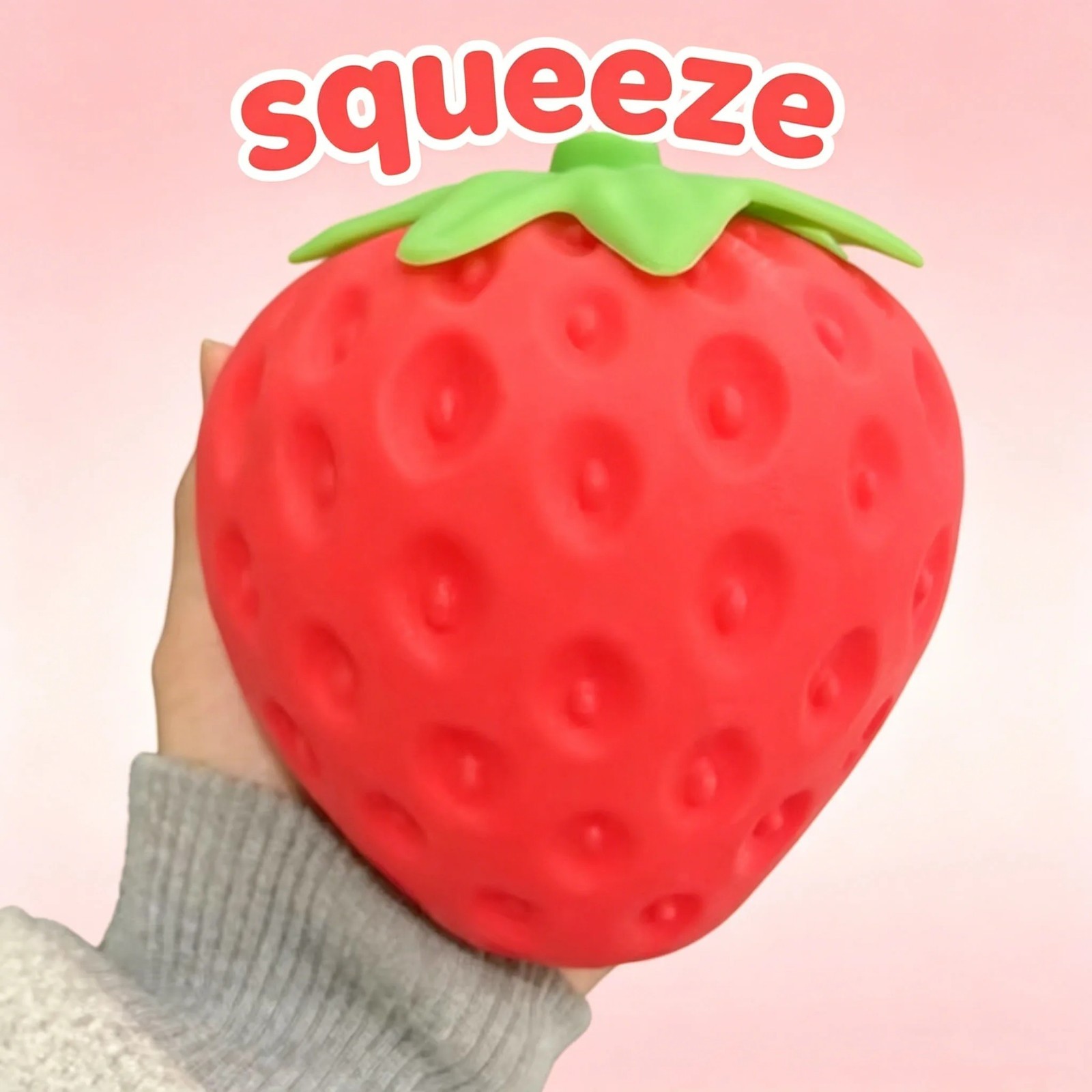 Jumbo Strawberry Squishy Toy Slow Rising Squeeze Stress Relief Sensory Fidget US