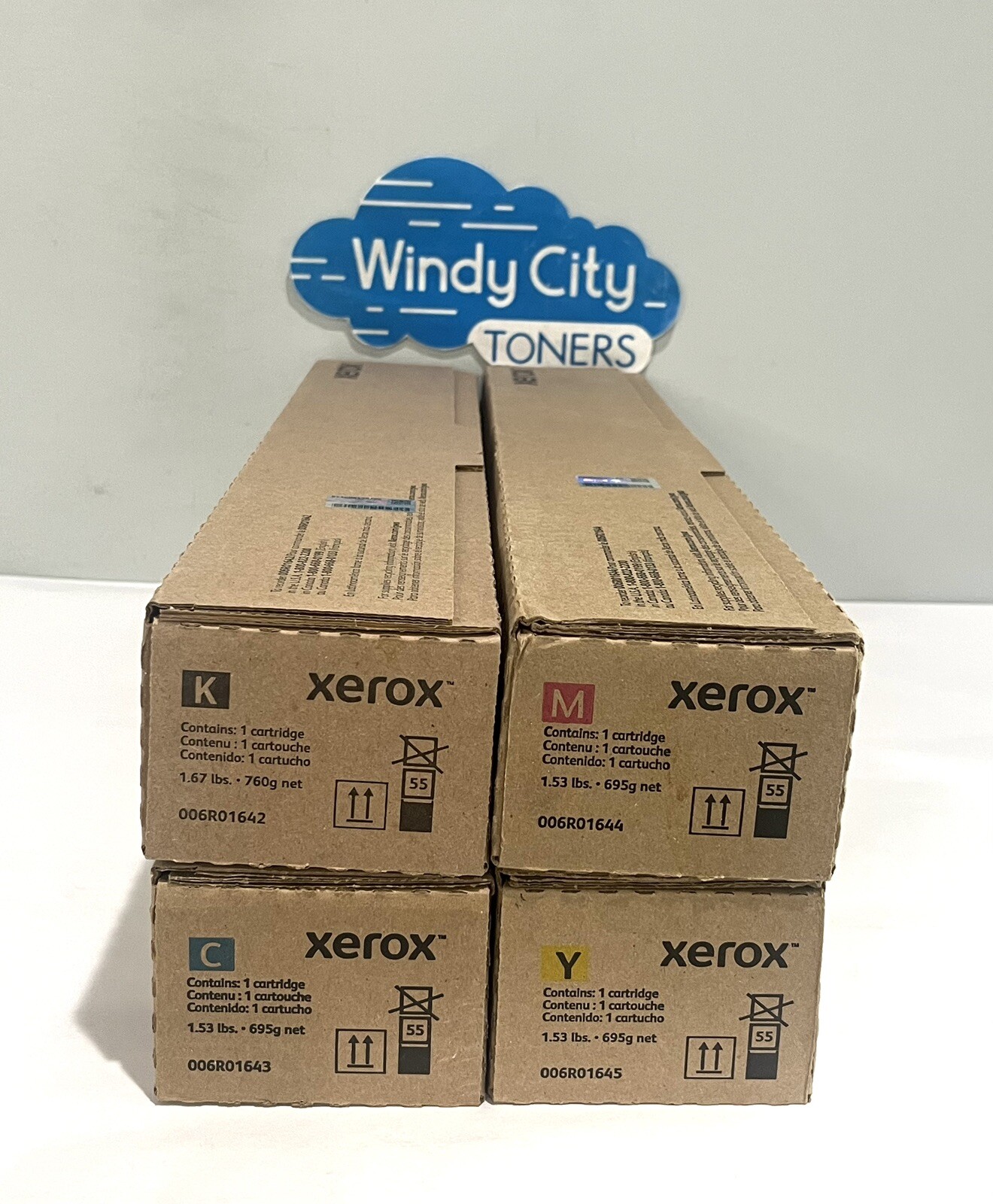 Xerox 006r01642 43 44 45 Complete Toner Set KCMY For Versant 80/180 Genuine New Xerox 006r01642 43 44 45 Complete Toner Set KCMY For Versant 80/180 Genuine New