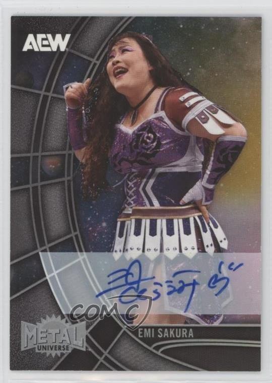 2025 Skybox Metal Universe AEW All Elite Wrestling Emi Sakura #10 Auto 17u8