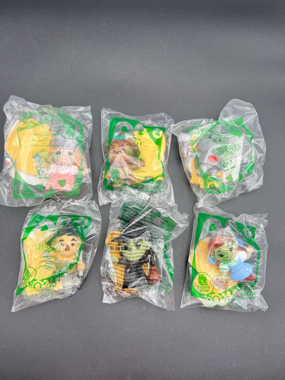 McDonald’s 75th Anniversary Wizard Of Oz Happy Meal Toys SEALED Full Set Of 6