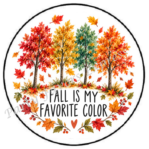 FALL IS MY FAVORITE COLOR TREES ENVELOPE SEALS LABELS STICKERS PARTY FAVORS