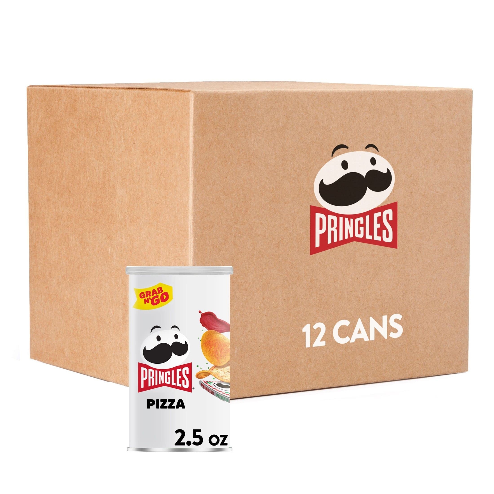 Pringles Potato Crisps Chips, On-The-Go Snacks, Pizza 2.5oz (12 Cans) Pringles Potato Crisps Chips, On-The-Go Snacks, Pizza 2.5oz (12 Cans)