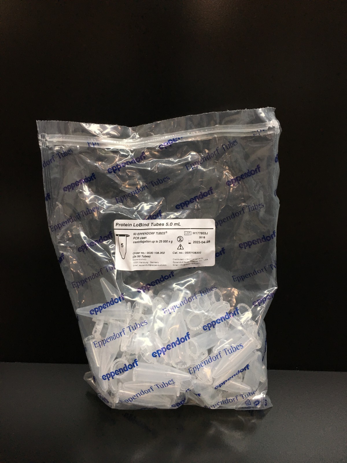 Eppendorf Cat No 0030108302 Protein LoBind Tubes 5.0mL