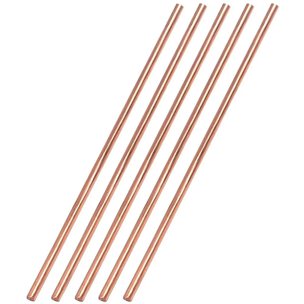 5PCS Pure Copper round Rod Length 15.7 5PCS Pure Copper round Rod Length 15.7