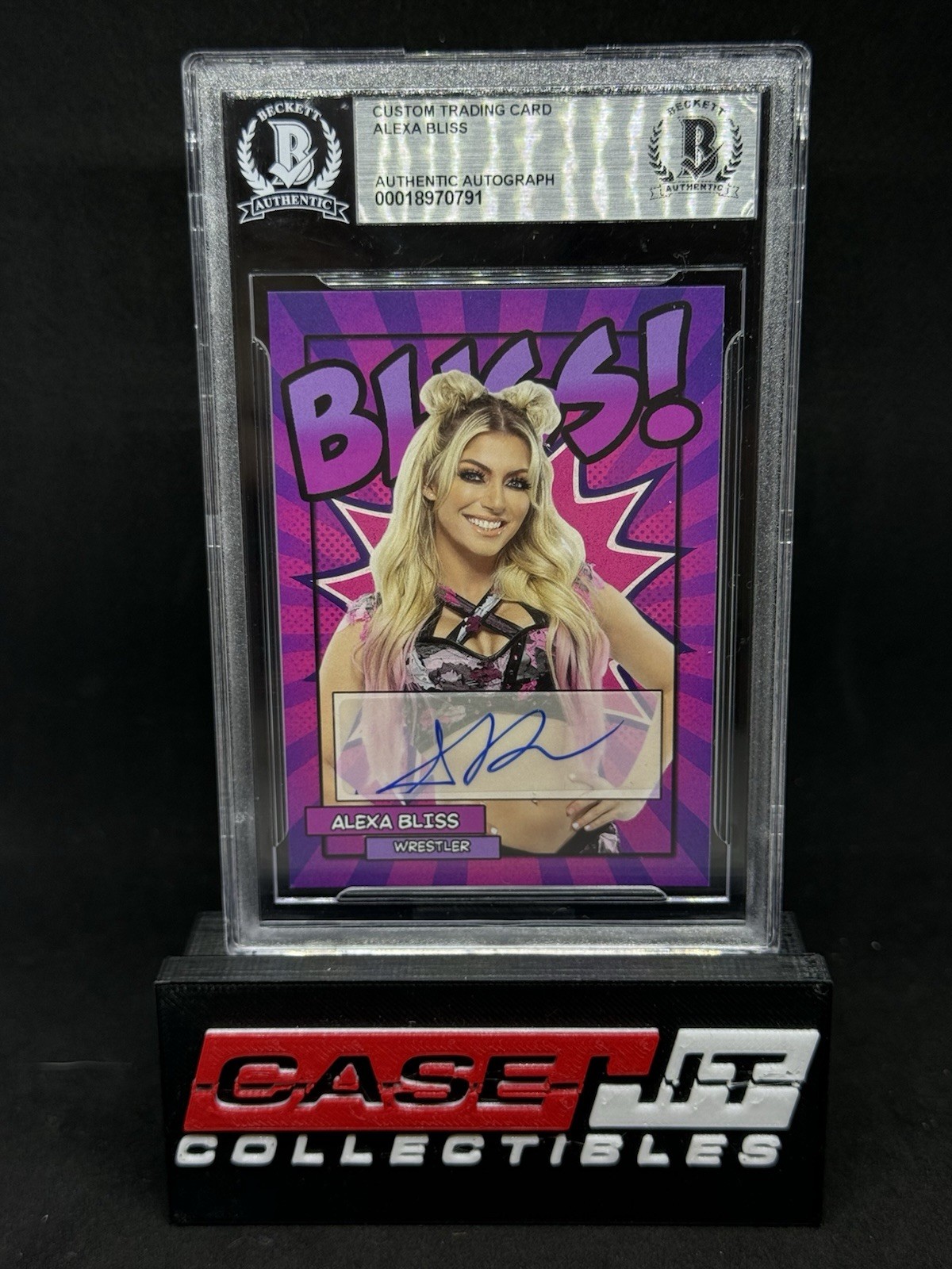 ALEXA BLISS WWE Signed Card BECKETT Authentic Auto Certified Z77