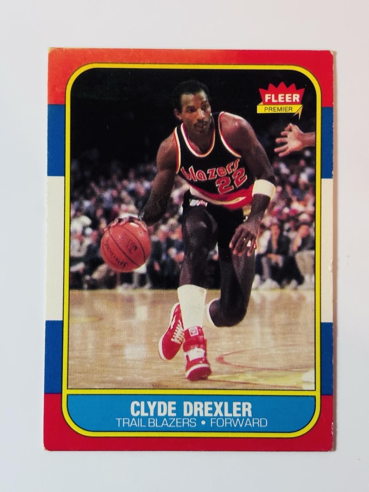 1986-87 Fleer Basketball #26 Clyde Drexler BLAZERS RC ROOKIE