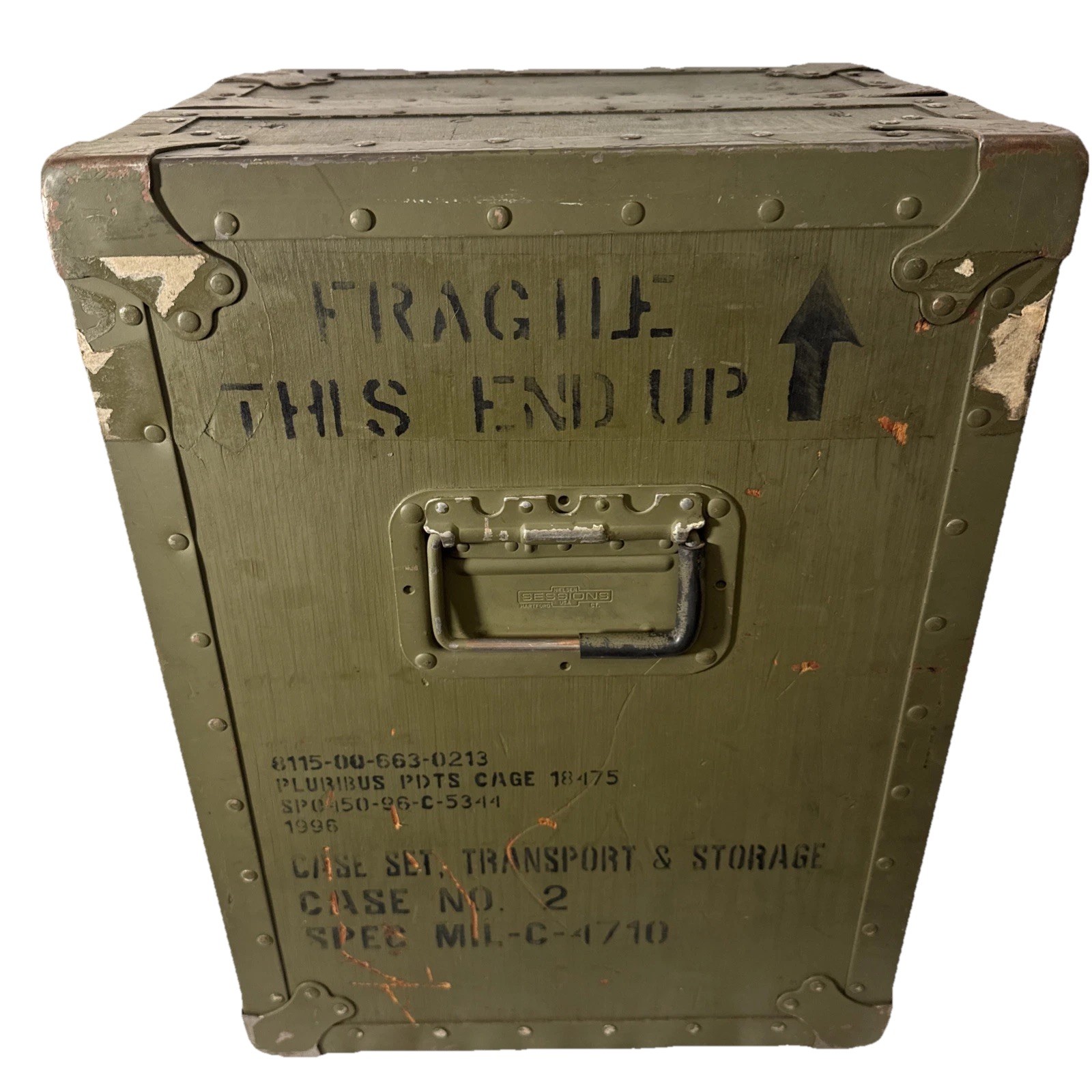 Vintage Nielsen Hardware Hartford Military Metal Case Set Transport Storage No 2 Vintage Nielsen Hardware Hartford Military Metal Case Set Transport Storage No 2