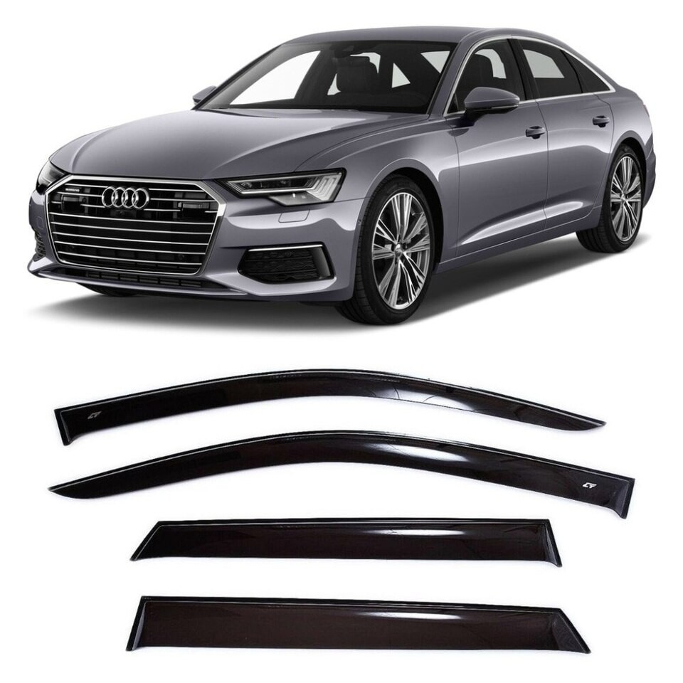 Tape-on Window Visors Rain Guards Fit Audi A6 Sd (C8) 2018-2024 Wind Deflectors