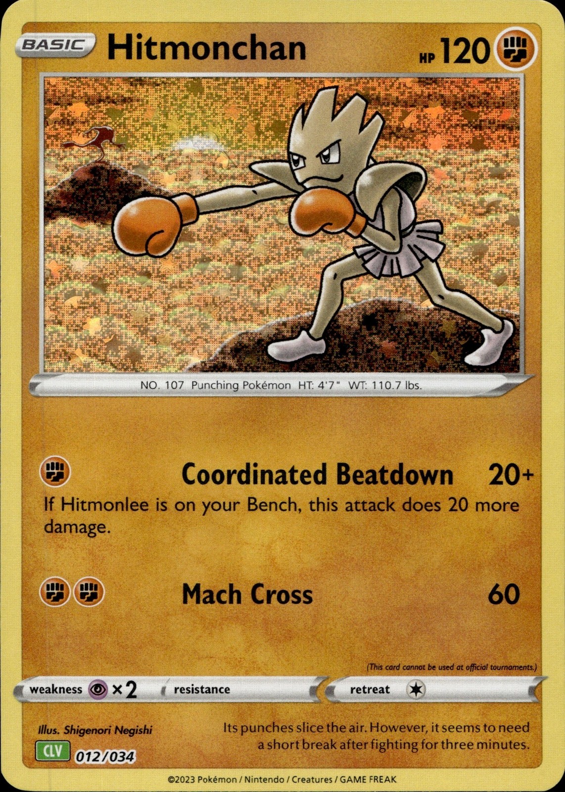 Hitmonchan Holofoil [CL - 012/034]